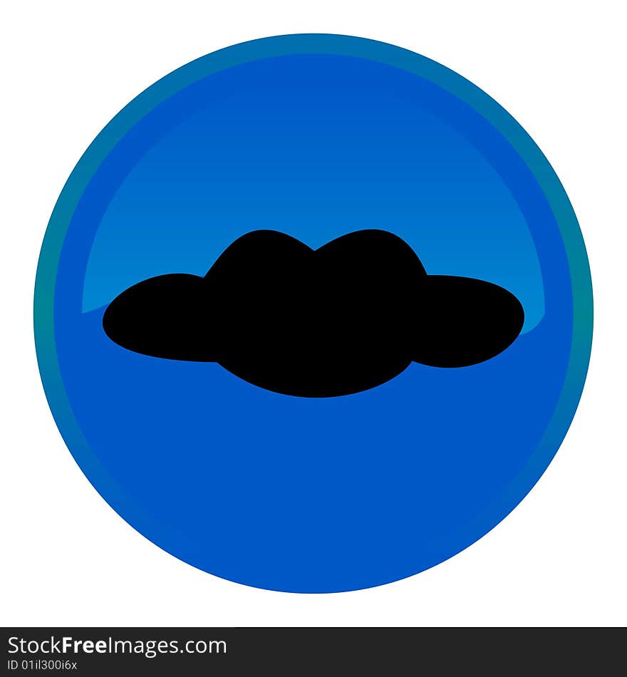 Cloud web button - computer generated image. Cloud web button - computer generated image