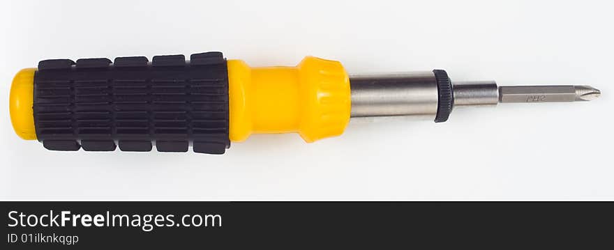 Screw driver with rubber handler