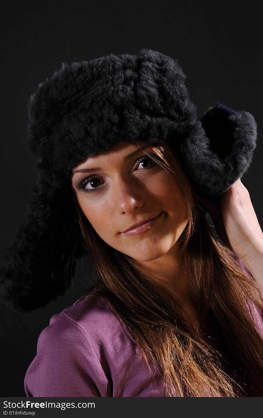 Woman in a fancy russian hat