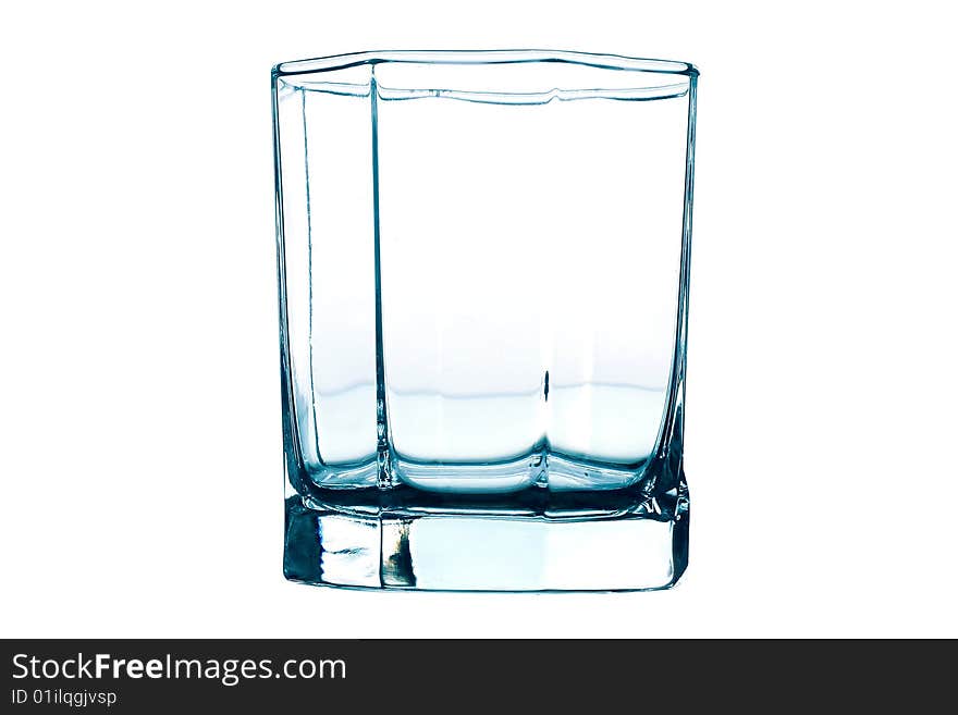 Empty glass isolated on white