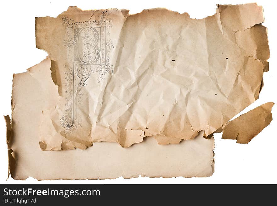 Background with ornamental decorative old paper