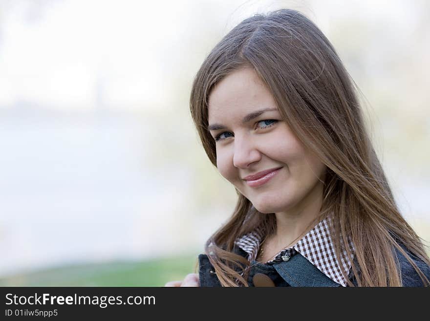 Portrait of pretty girl outdoor