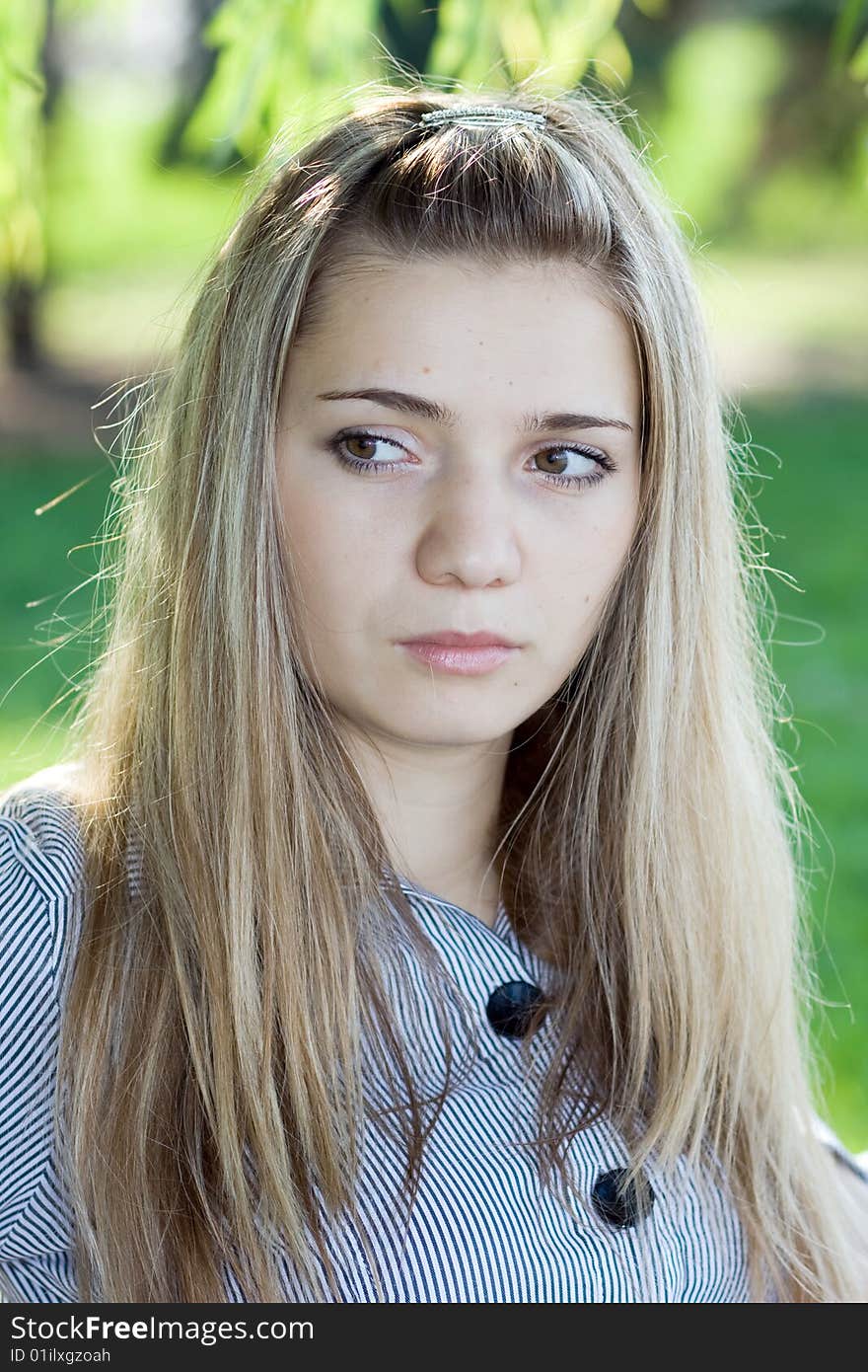 Portrait of beautiful blond girl