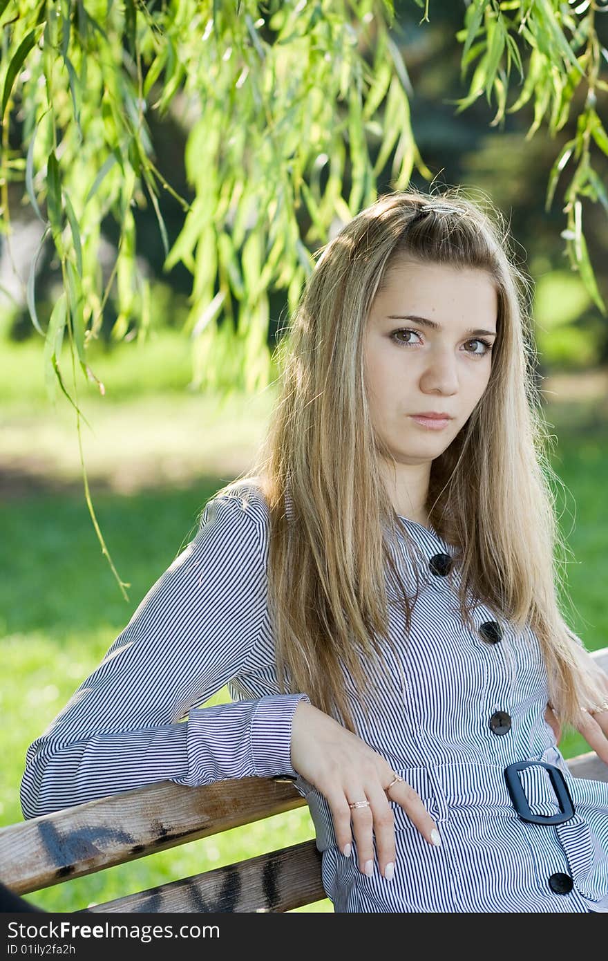 Portrait of beautiful blond girl