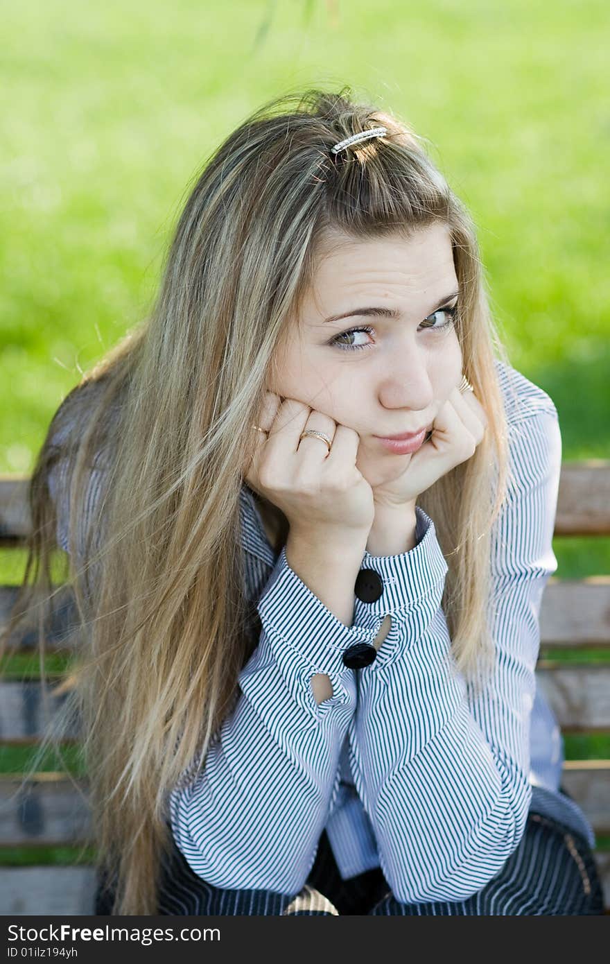 Portrait of pretty girl outdoor