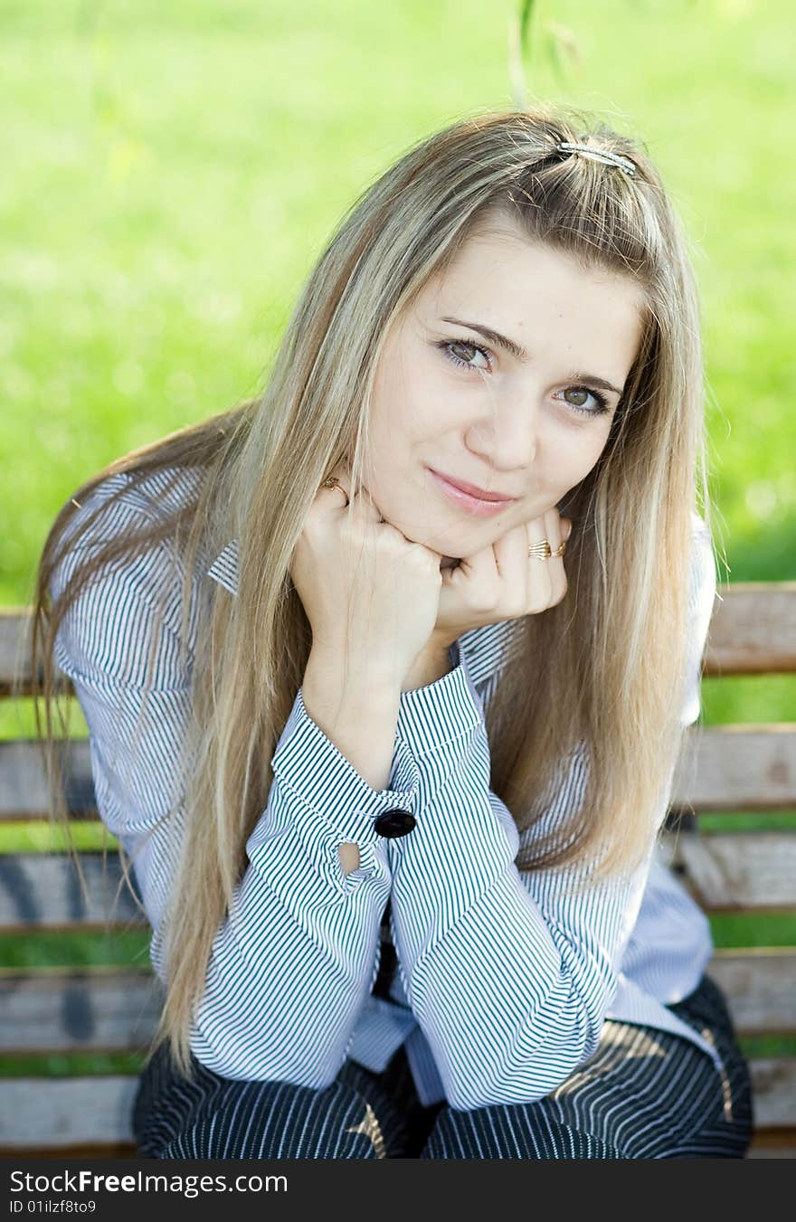 Portrait of cute young girl