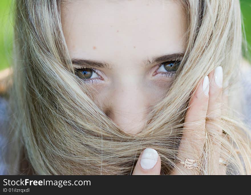 Portrait of cute young girl