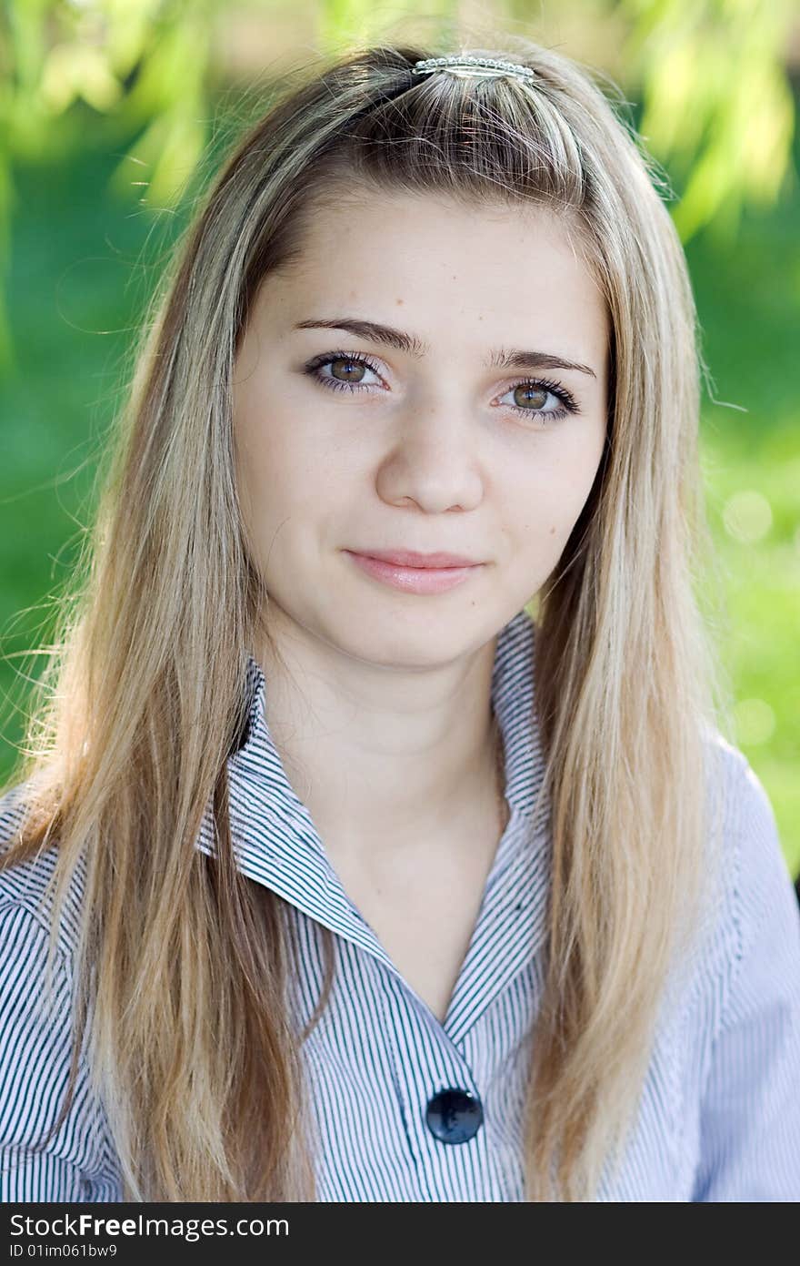 Portrait of cute young girl