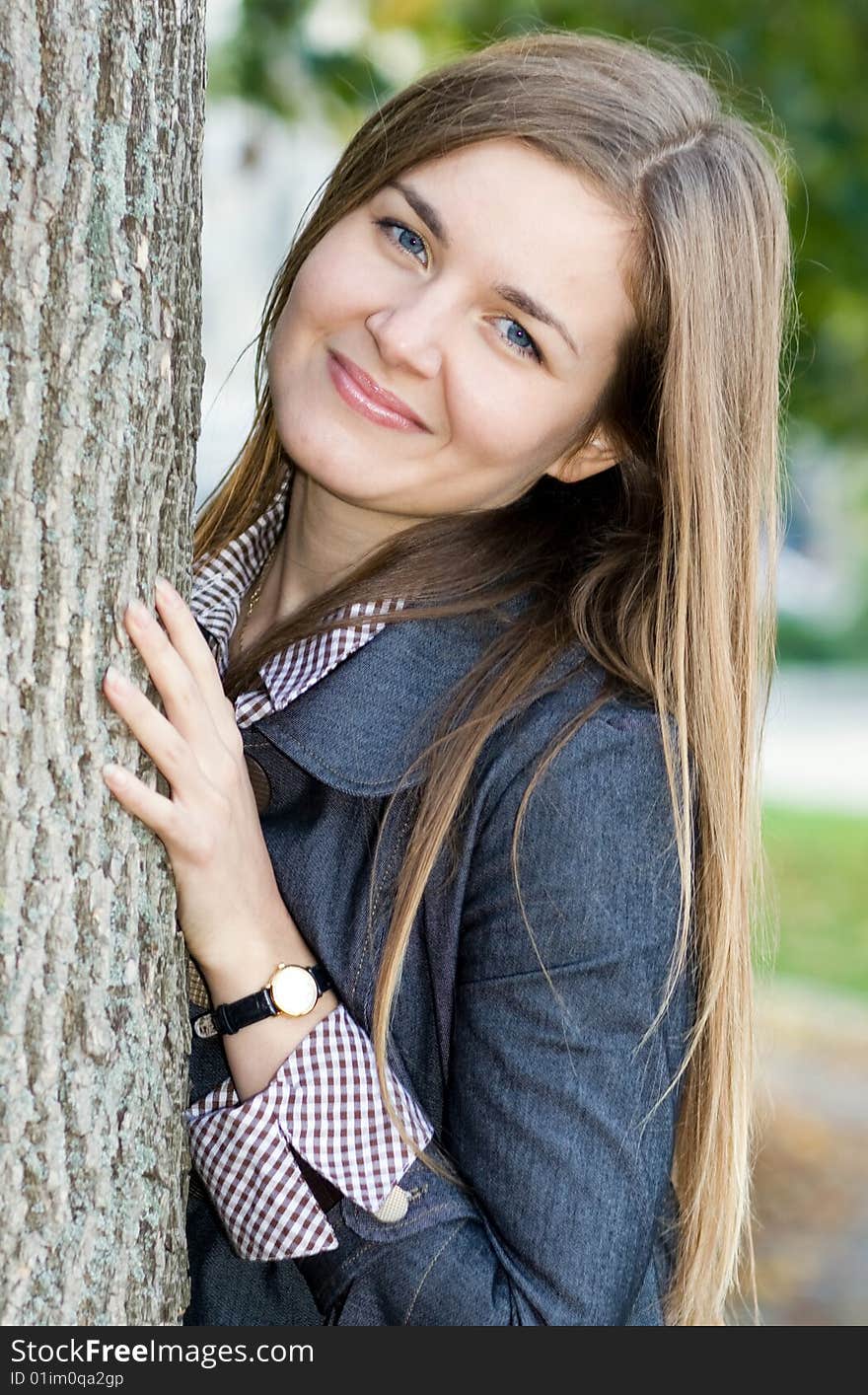 Portrait of cute young girl