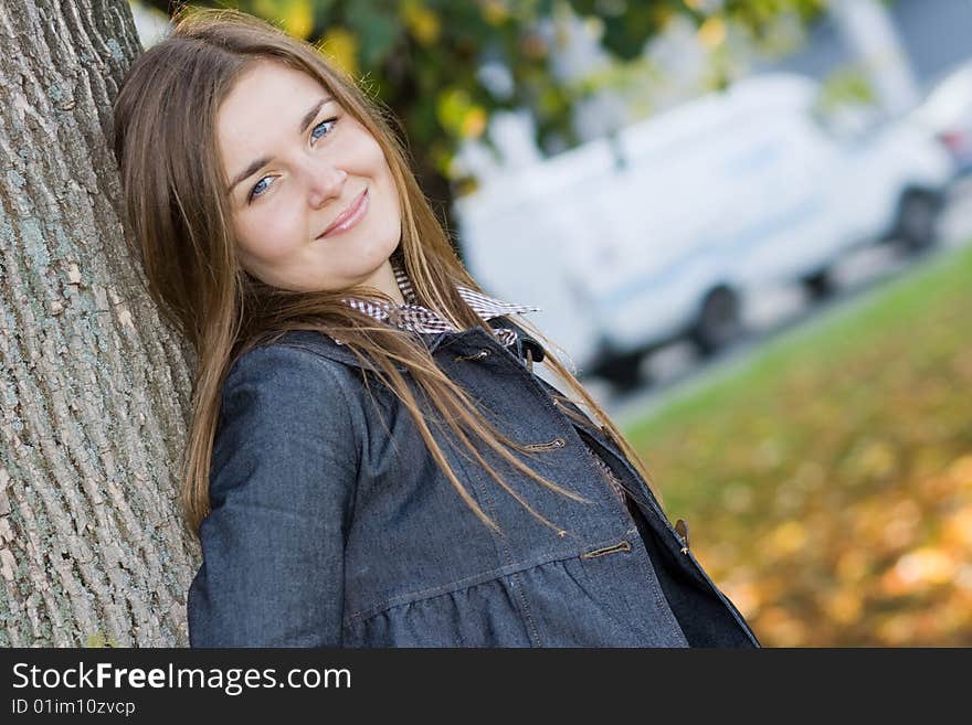 Portrait of cute young girl