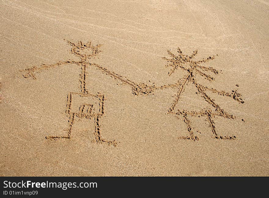 Image on the sand