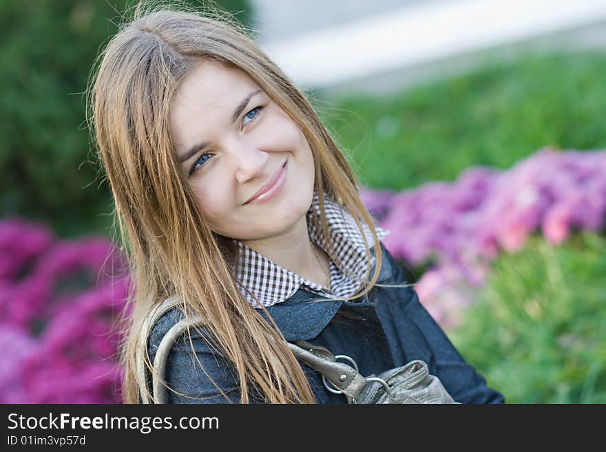 Portrait of cute young girl