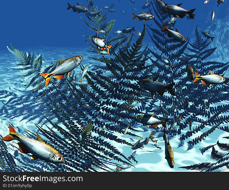 Illustration of the Underwater world