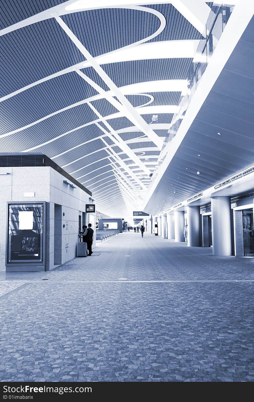 The interior of the airport in shanghai