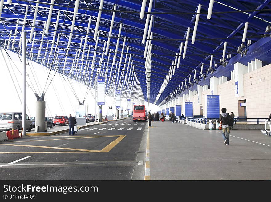 The interior of the airport in shanghai