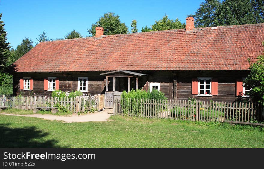 Old wooden house in Lithuania. Old wooden house in Lithuania