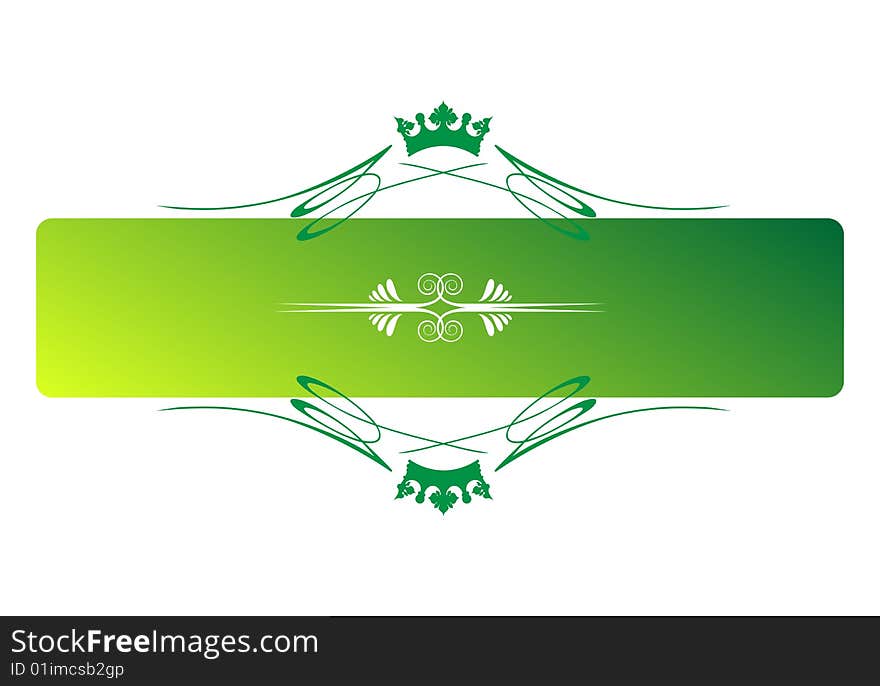 Green Floral Banner