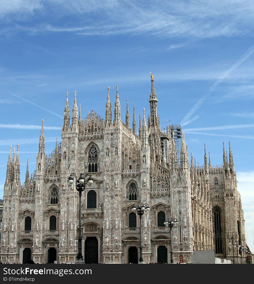 The Duomo, the wonderful cathedral of milan, italy. The Duomo, the wonderful cathedral of milan, italy