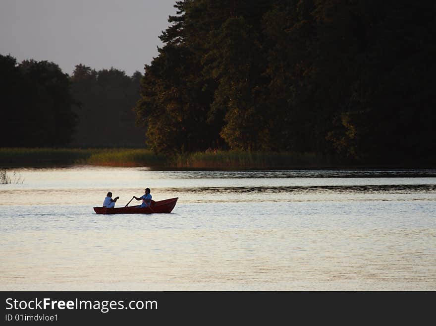 Boat on a lake