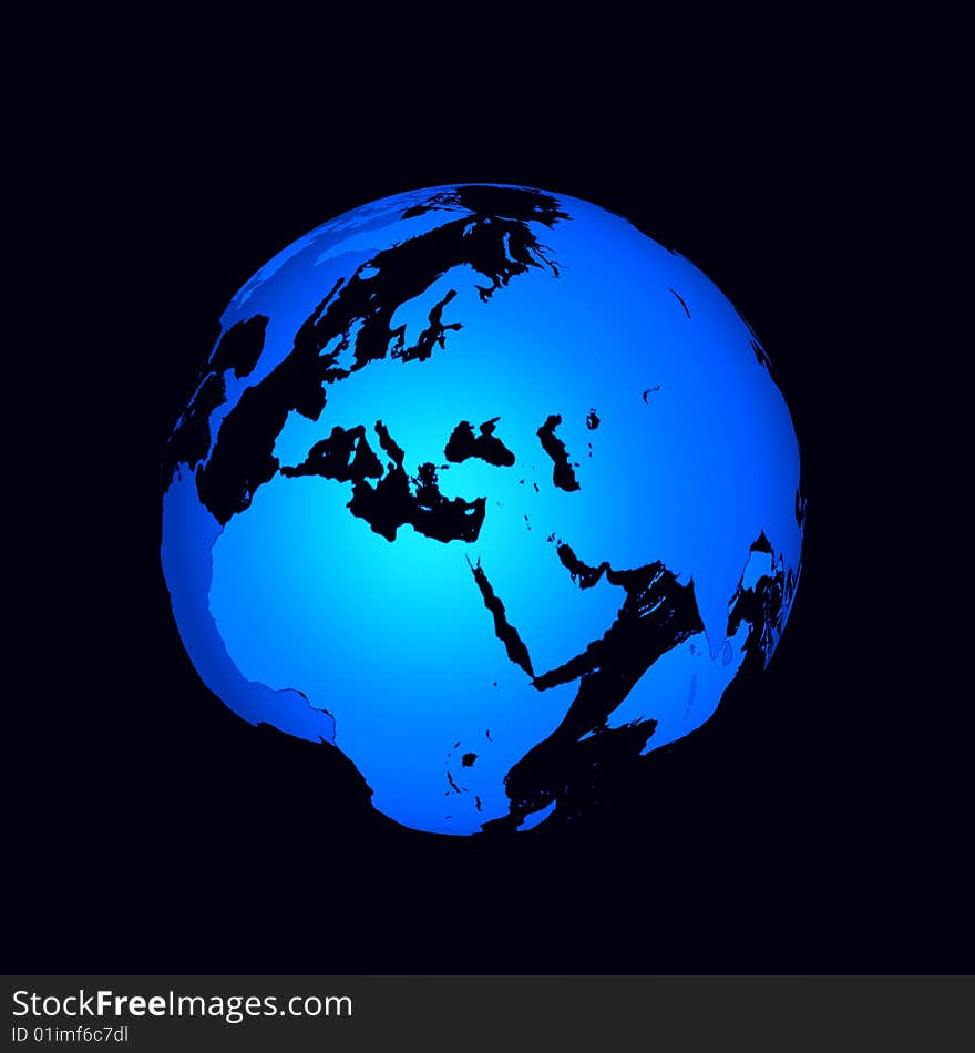 Abstract Globe of the World on white background