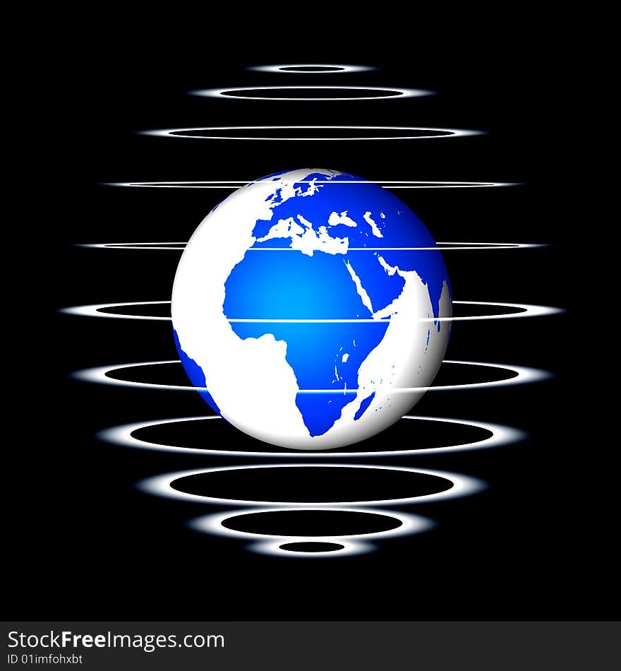 Abstract Globe of the World on white background