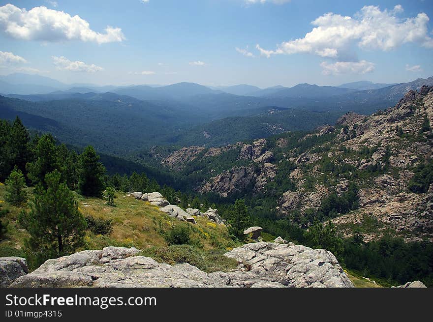 Look down to the valley