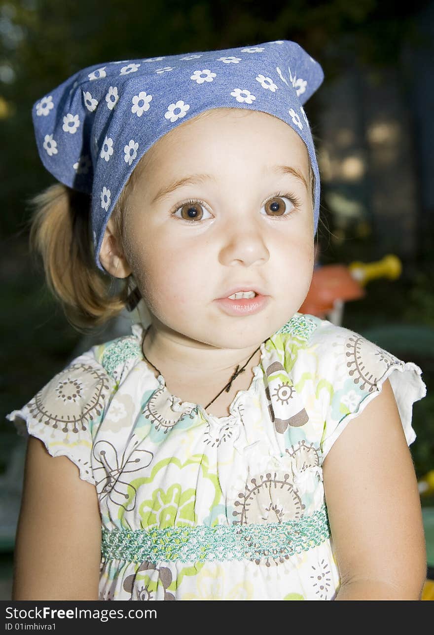 Portrait of little girl outdoor. Portrait of little girl outdoor