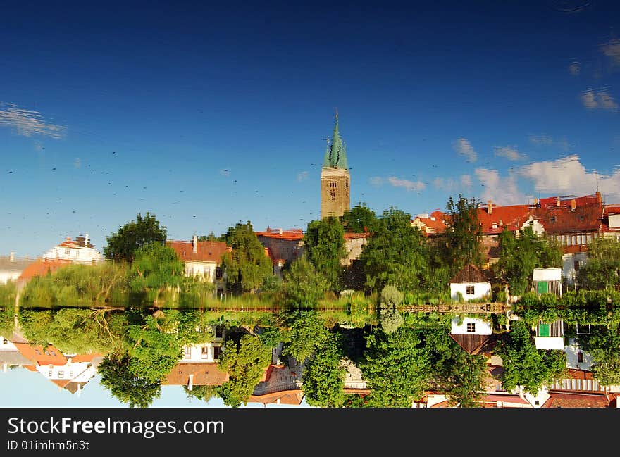 Lake Reflection of Telc