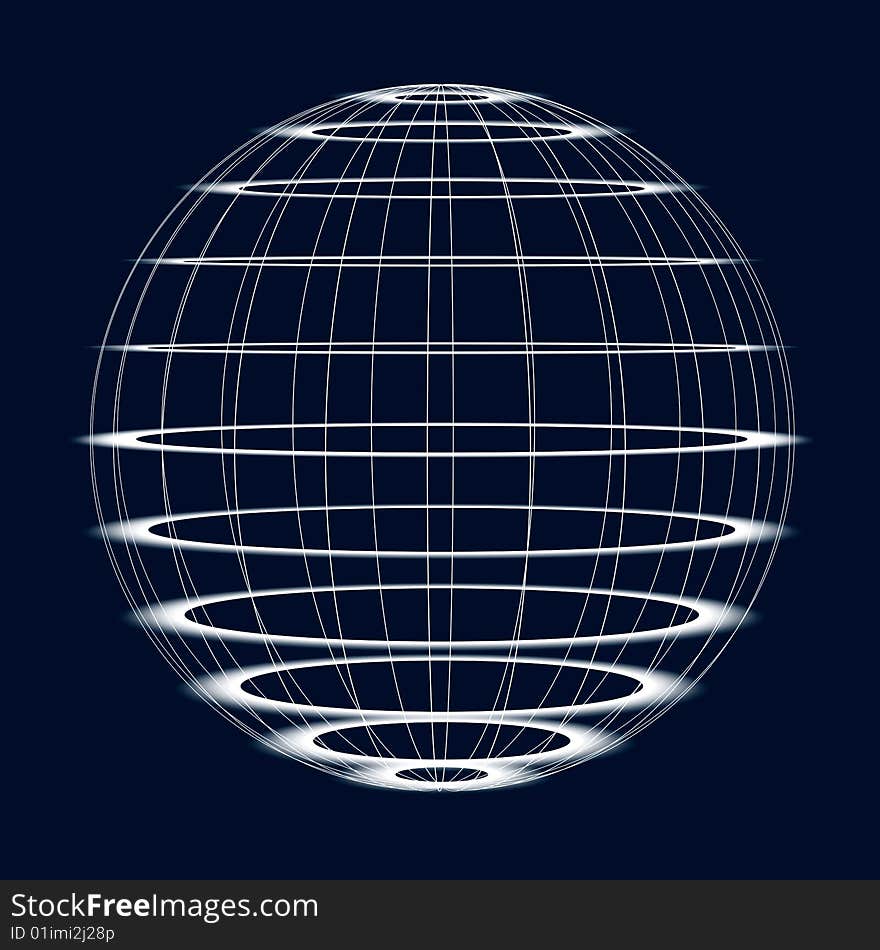 Abstract Globe of the World on white background