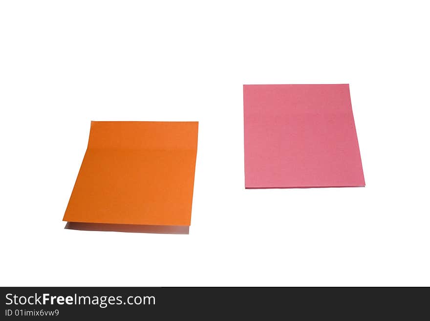 Colorful note papers on the white background. Colorful note papers on the white background