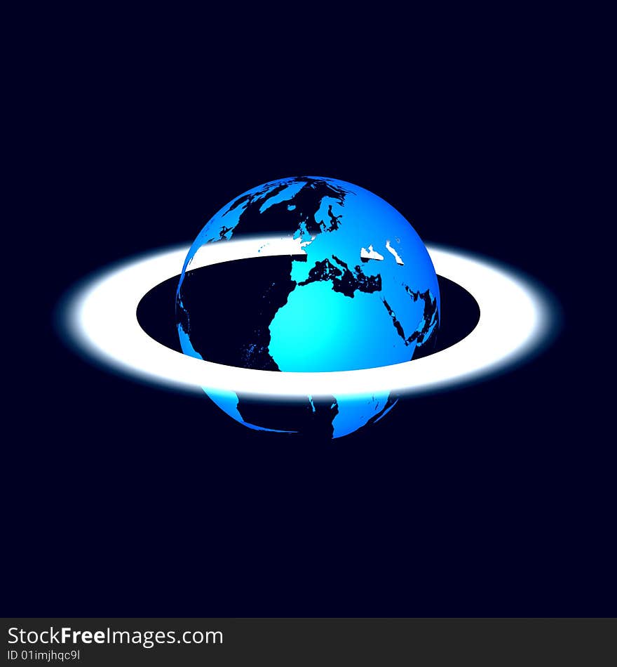 Abstract Globe of the World on white background