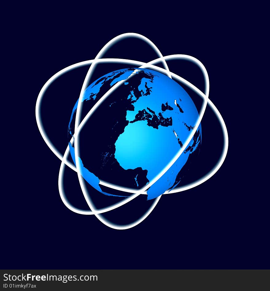 Abstract Globe of the World on white background