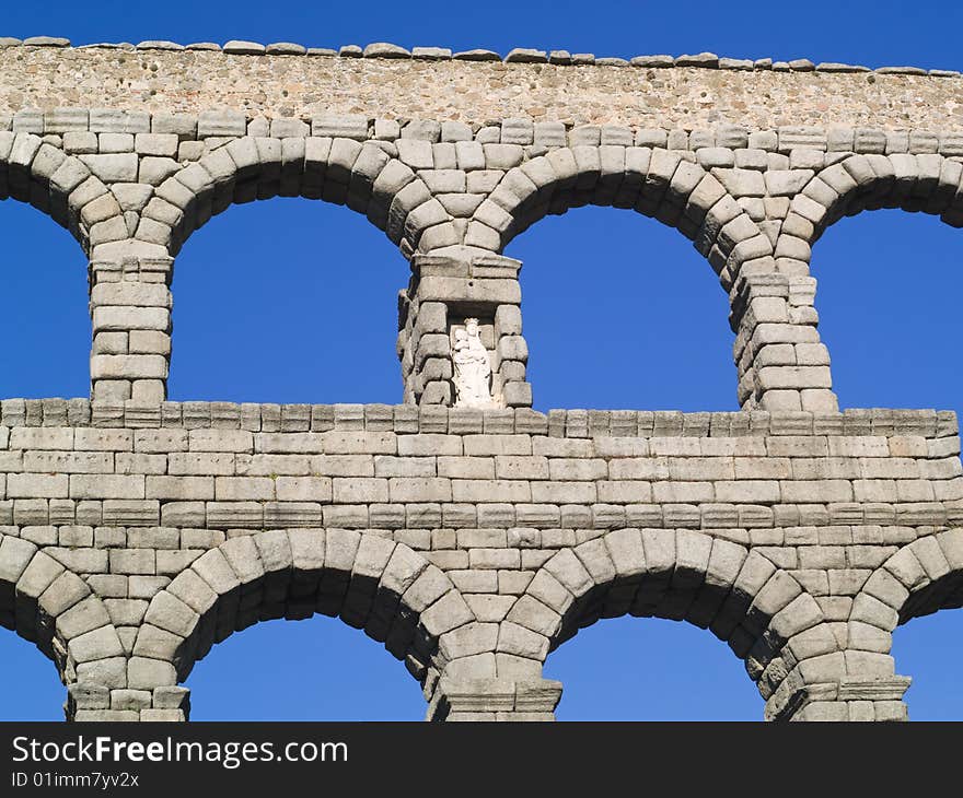 Close up of Segovia's Aqueduct, Spain