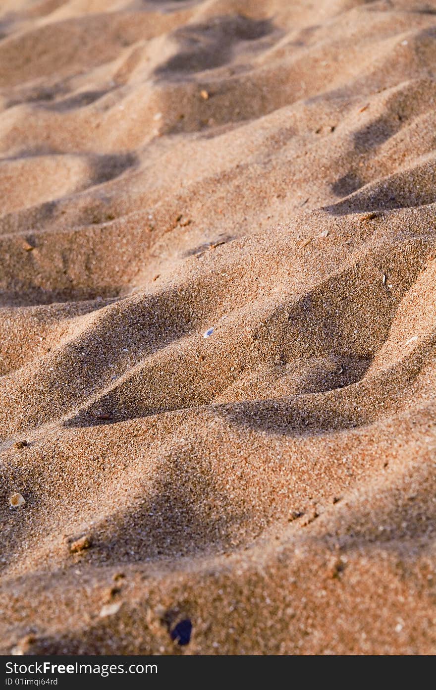 Sand with focus on foreground. Sand with focus on foreground