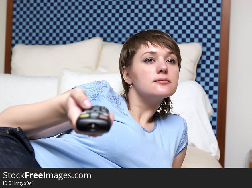 Girl Resting On Bed