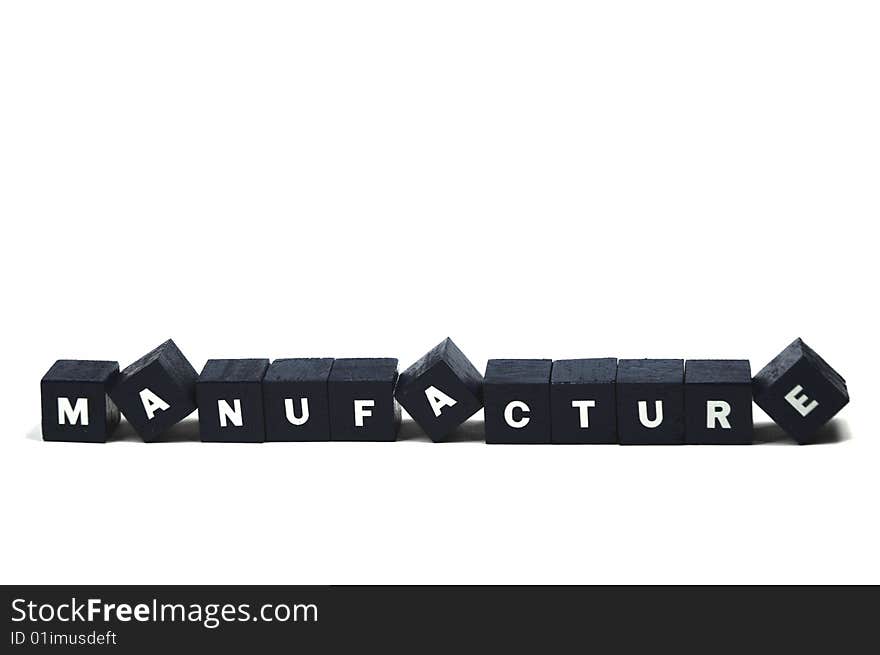 The word manufacture spelled out