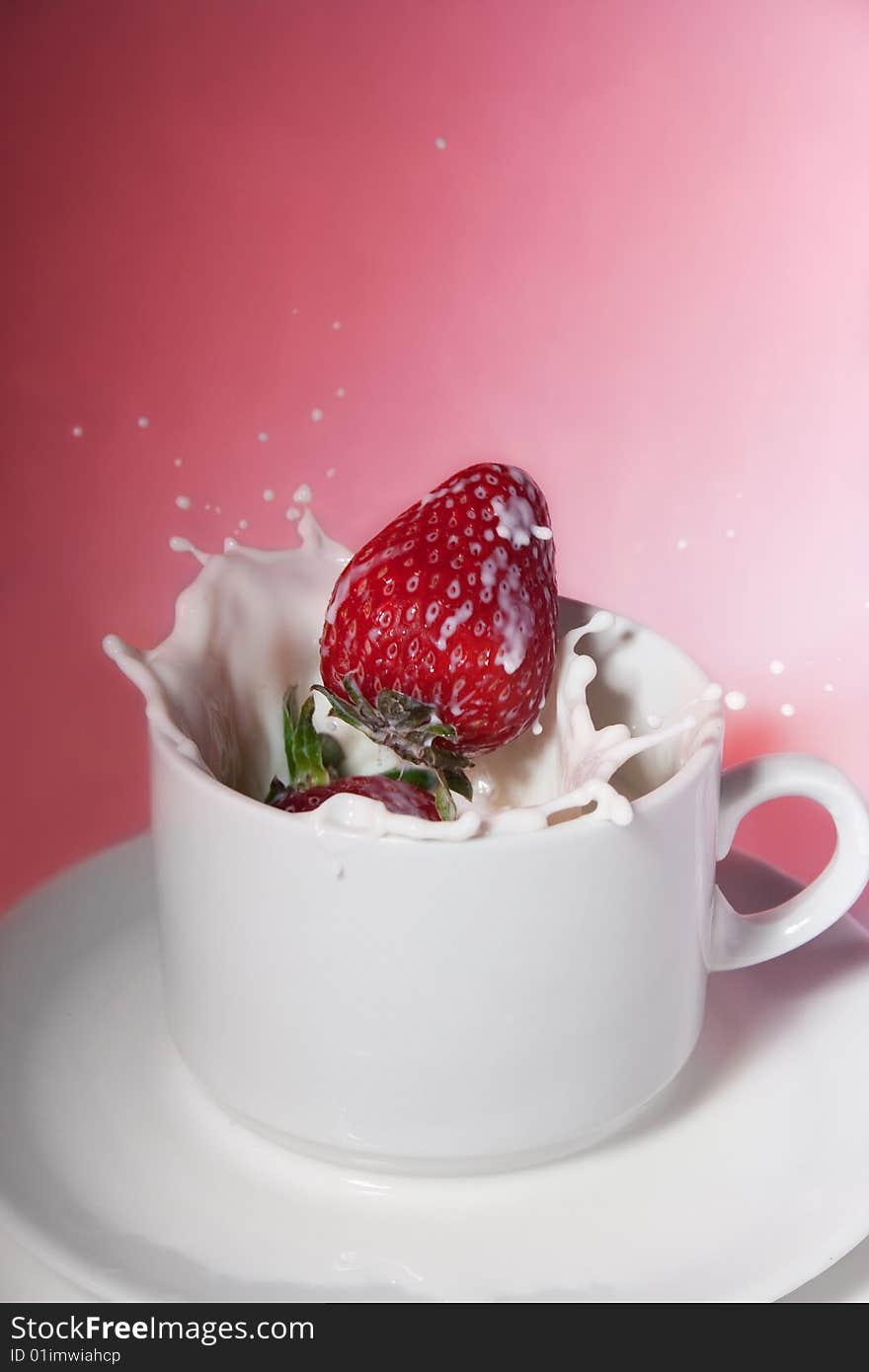 Strawberry in cream