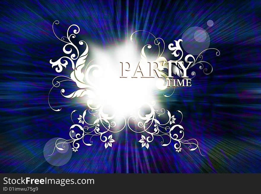 Shiny party time background design. Shiny party time background design