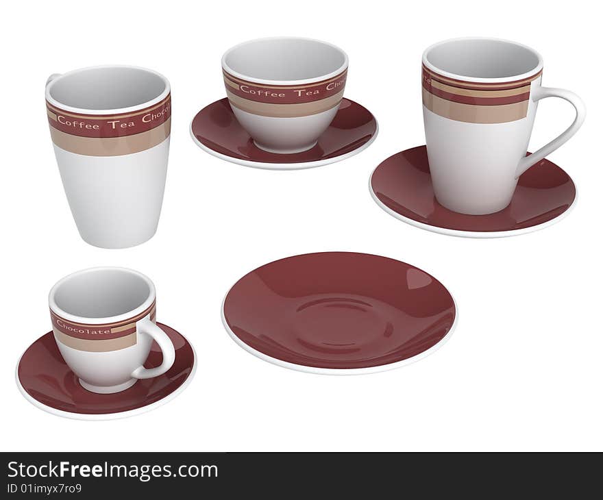 Rendered 3d isolated ware other objects. Rendered 3d isolated ware other objects