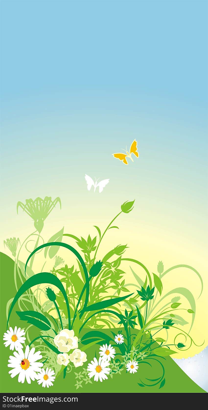 Spring composition for card. Vector illustration