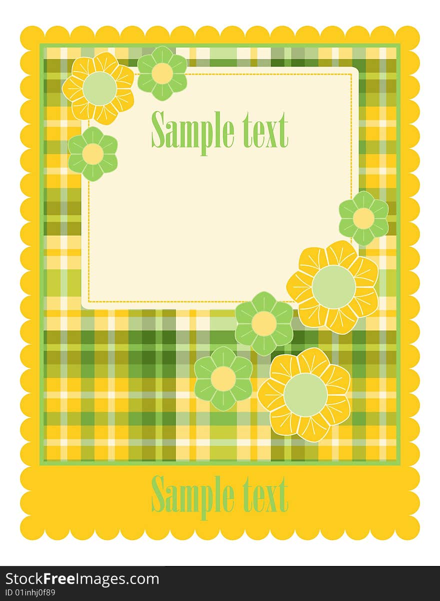 Colorful spring green and yellow stationary template. Colorful spring green and yellow stationary template