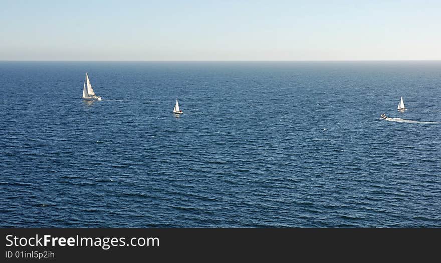 View of a sailing curse

Similar images on this <a href=http://www.dreamstime.com/summer-time-rcollection10685-resi982323>collection</a>