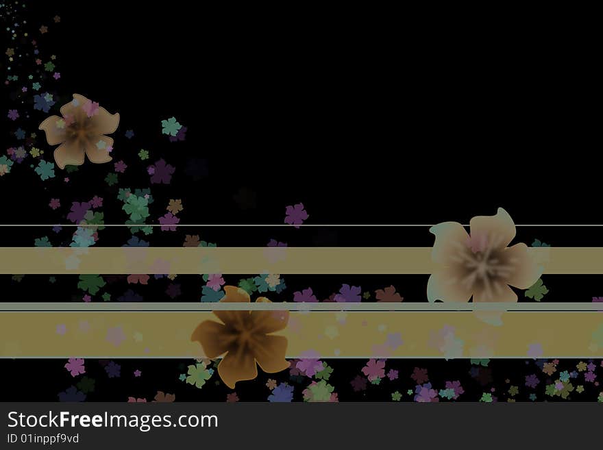 The Abstract background with flower and line. The Abstract background with flower and line.