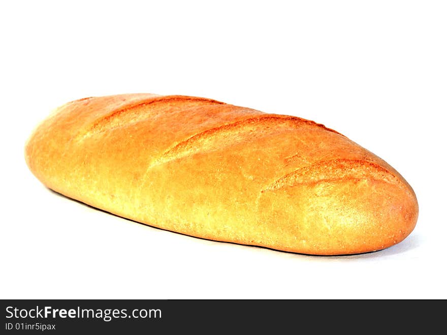 White bread on a white background