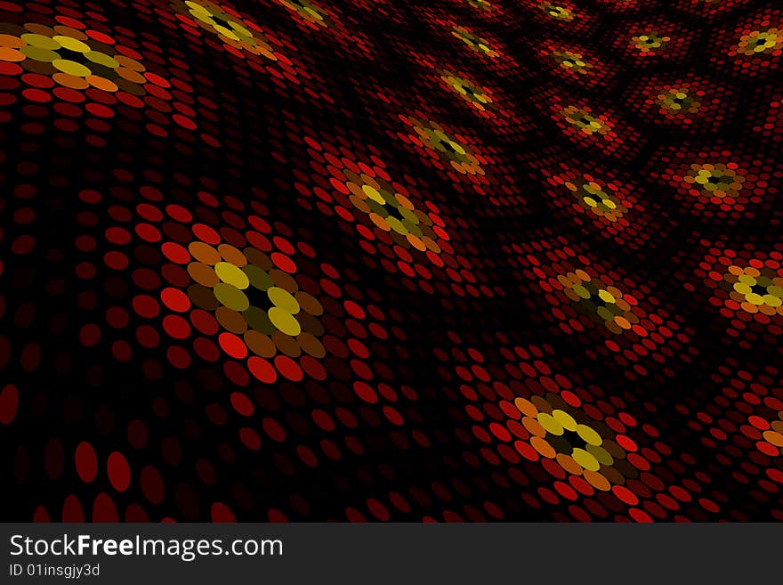 Vector illustration of Fiery Spot Pattern