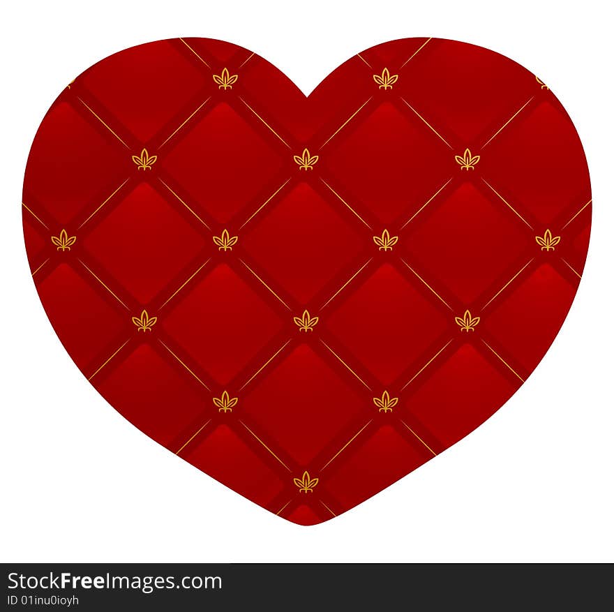 Vector Illustration Of A Leather Heart