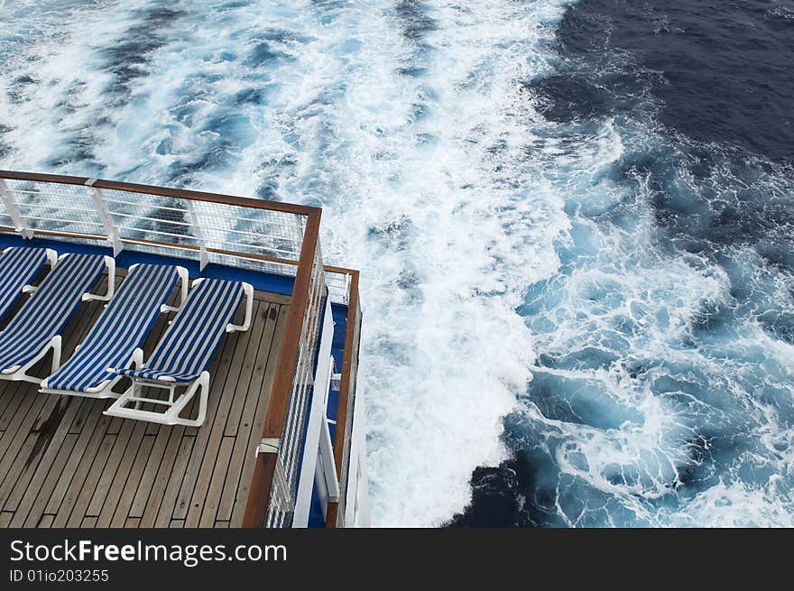 Ocean and deck chairs