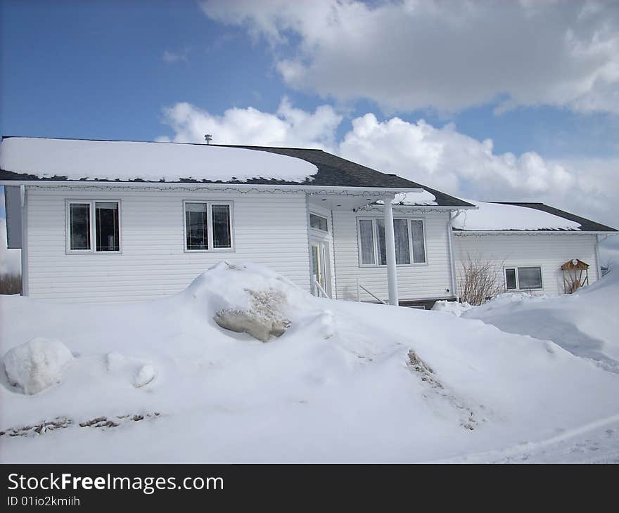 A real white scenic with a bit of blue sky. A real white scenic with a bit of blue sky.