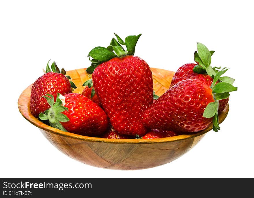 Bowl strawberry isolated