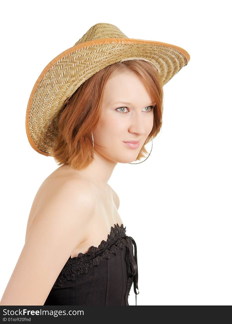 Girl in a straw hat